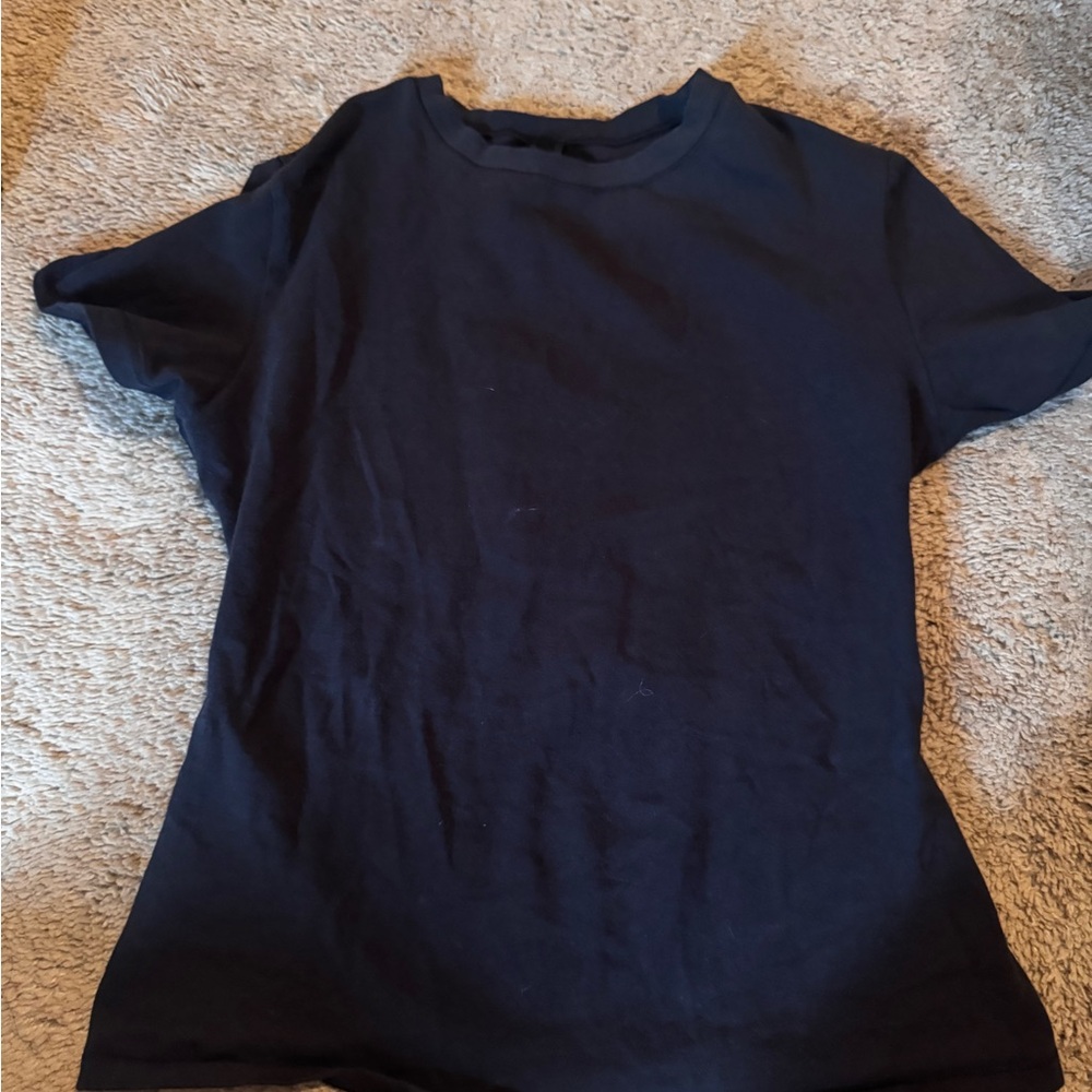SKIMS Black Short Sleeve Tee
